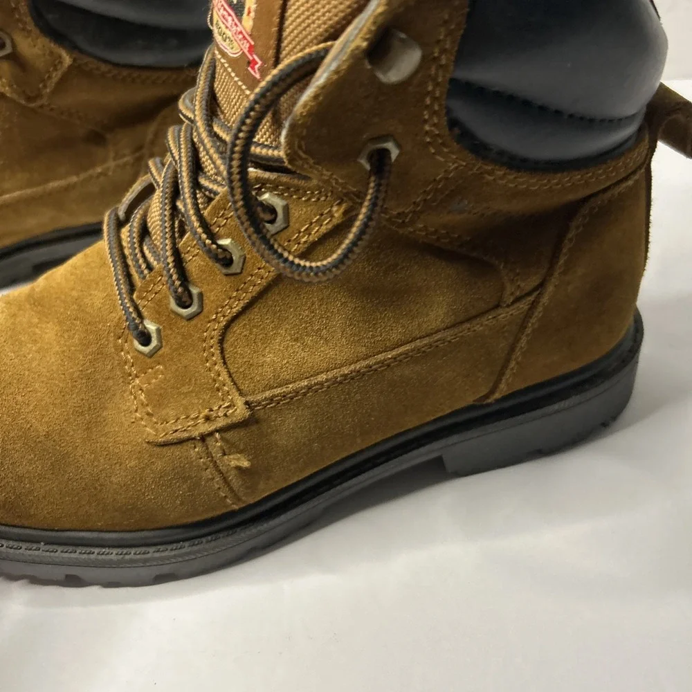 Brahma Men's Size 7 1/2 W Suede Leather Waterproof Work Boots